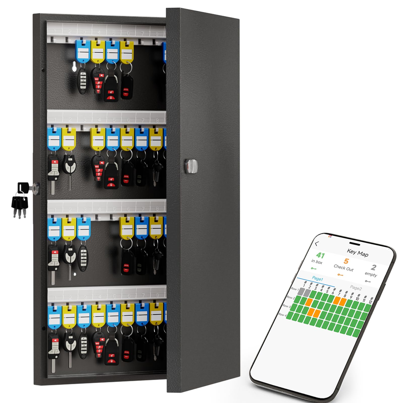 Amazon.com: WeHere 96 Key Lock Box, Key Cabinet with Key