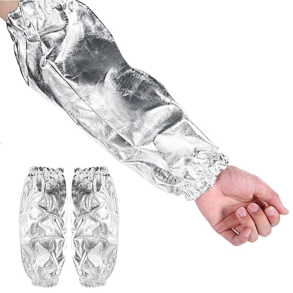 FILFEEL 1000 Degree Heat Resistant Aluminum Foil Flame Retardant Arm Guards for High Temperature Work, Default - Image 4