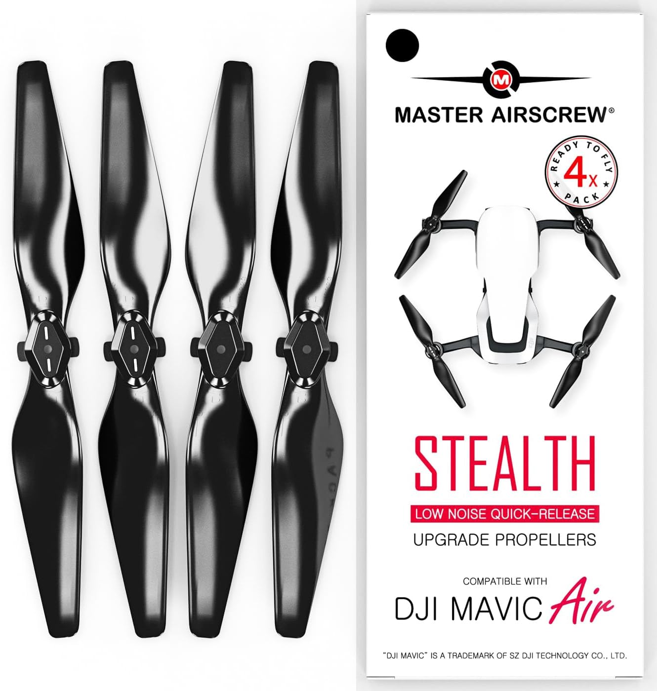 Stealth Propellers for DJI Mavic Air - Black, 4 pcs