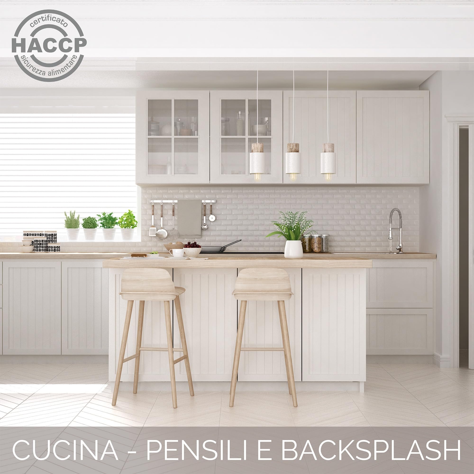 MAKE DESIGN FOR YOU | Smalto Murale Super Resistente, 9 litri, Bianco Lucido, Base Acqua. Crea una Superficie Compatta, Priva di Porosità e Anti-Polvere. Prodotto Certificato HACCP, Made in Italy.