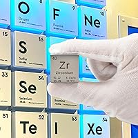 Vista 3 de Cubo de circonio, cubos de densidad de metal, cubo de elementos de alta densidad de metal puro para colecciones de elementos, experimentos