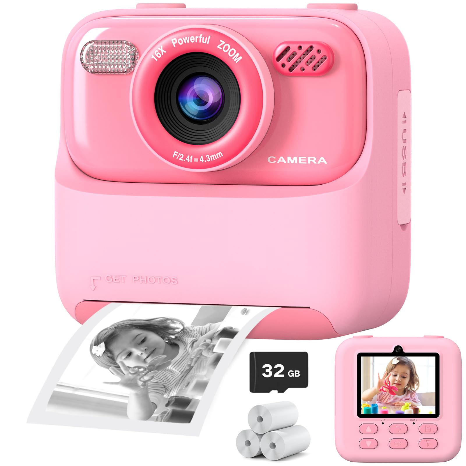 Amazon.com: Kids Instant Digital Cameras for Boys and Girls, 1080P
