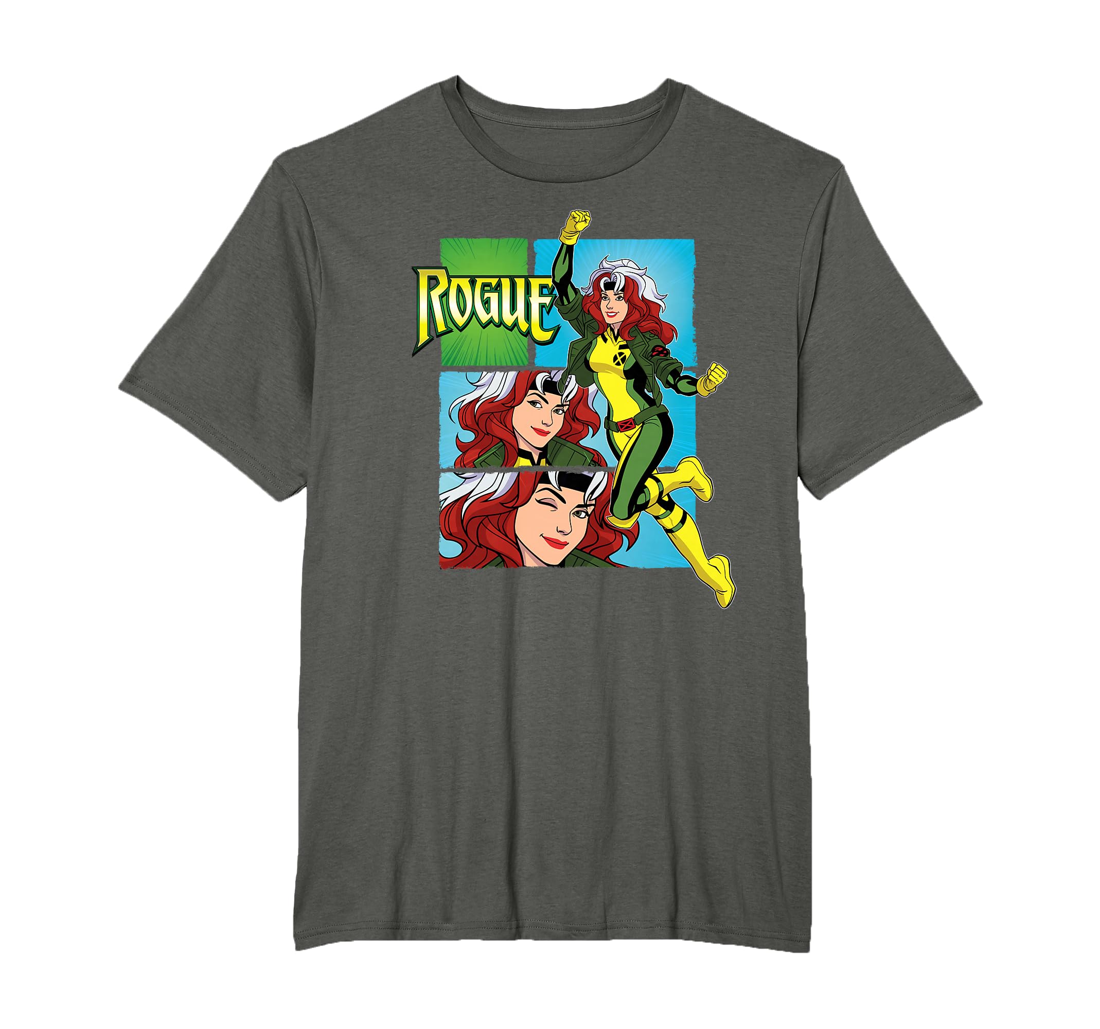 Marvel Studios X-Men ’97 Rogue Wink Logo & Action Panels T-Shirt