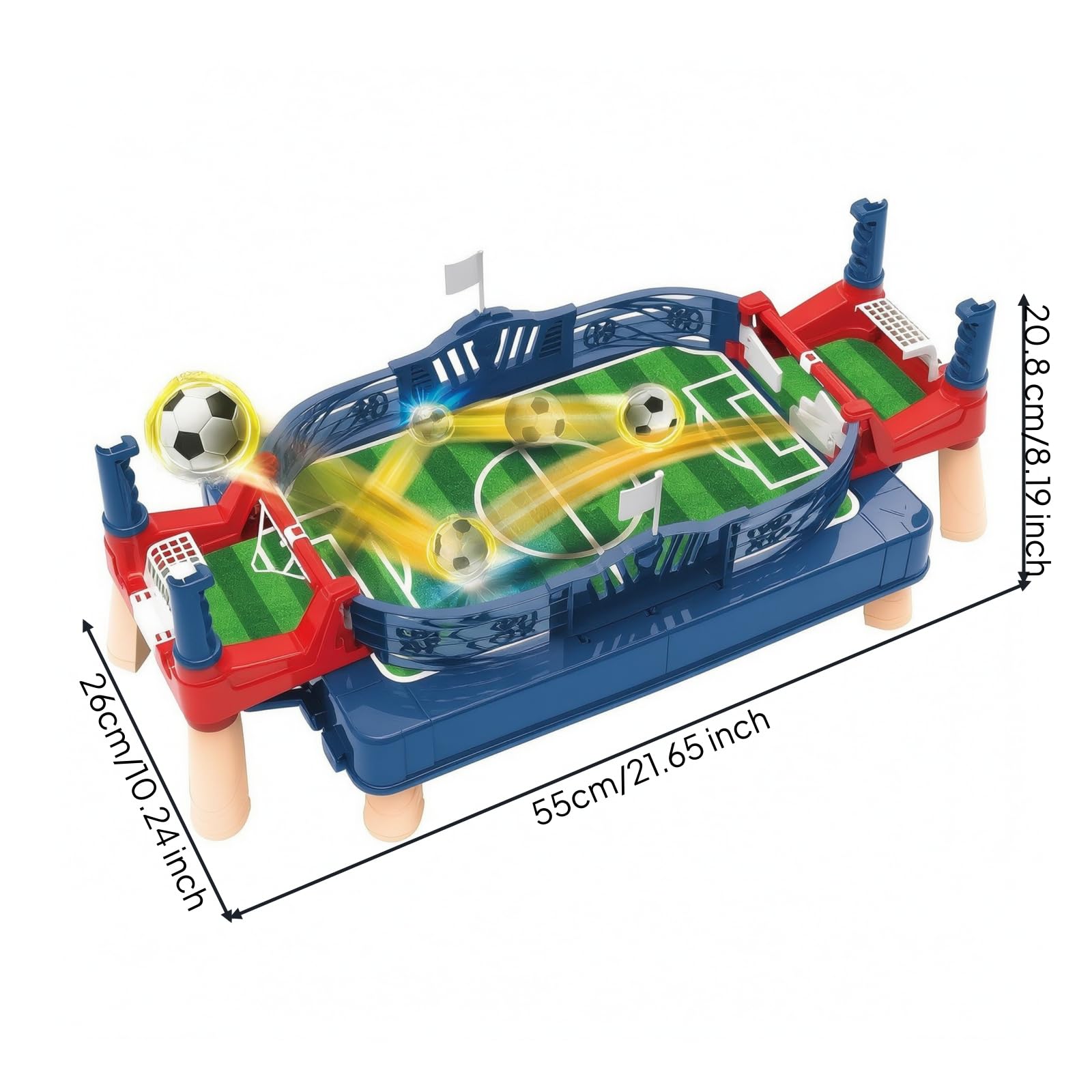 Baoblaze Gioco da Tavolo Calcio Portatile con Custodia da Regolabile per Bambini E Ragazzi Adatto per Intrattenimento Domestico E Feste