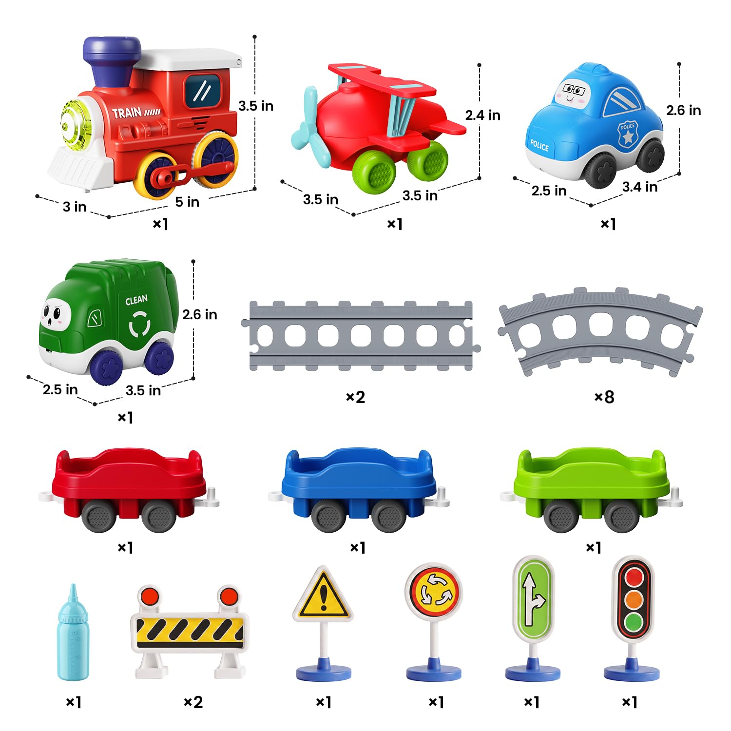 Giocattolo ferroviario elettrico per bambini con vapore, luce e musica