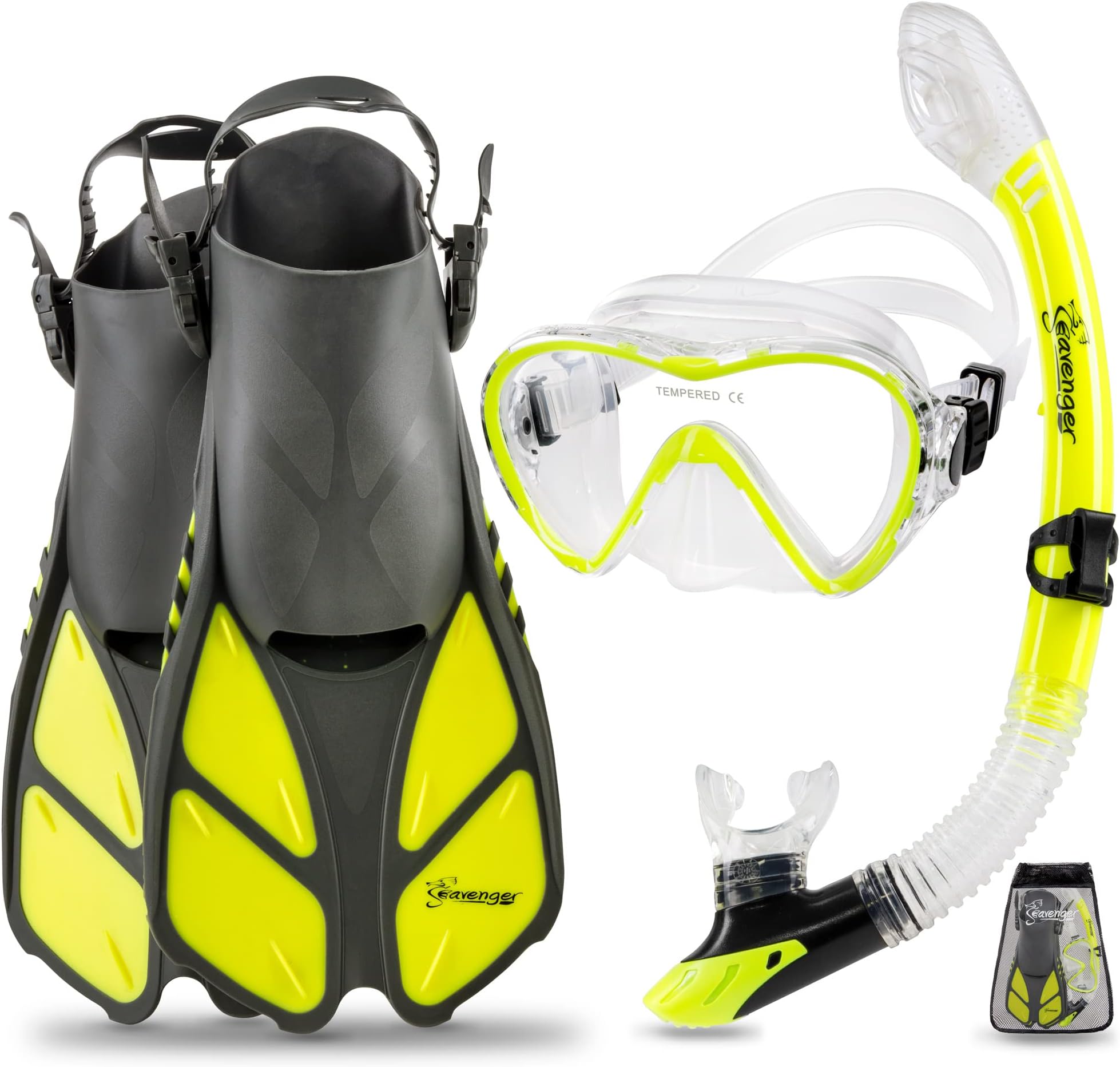 Seavenger Aviator Snorkeling Set with Gear Bag