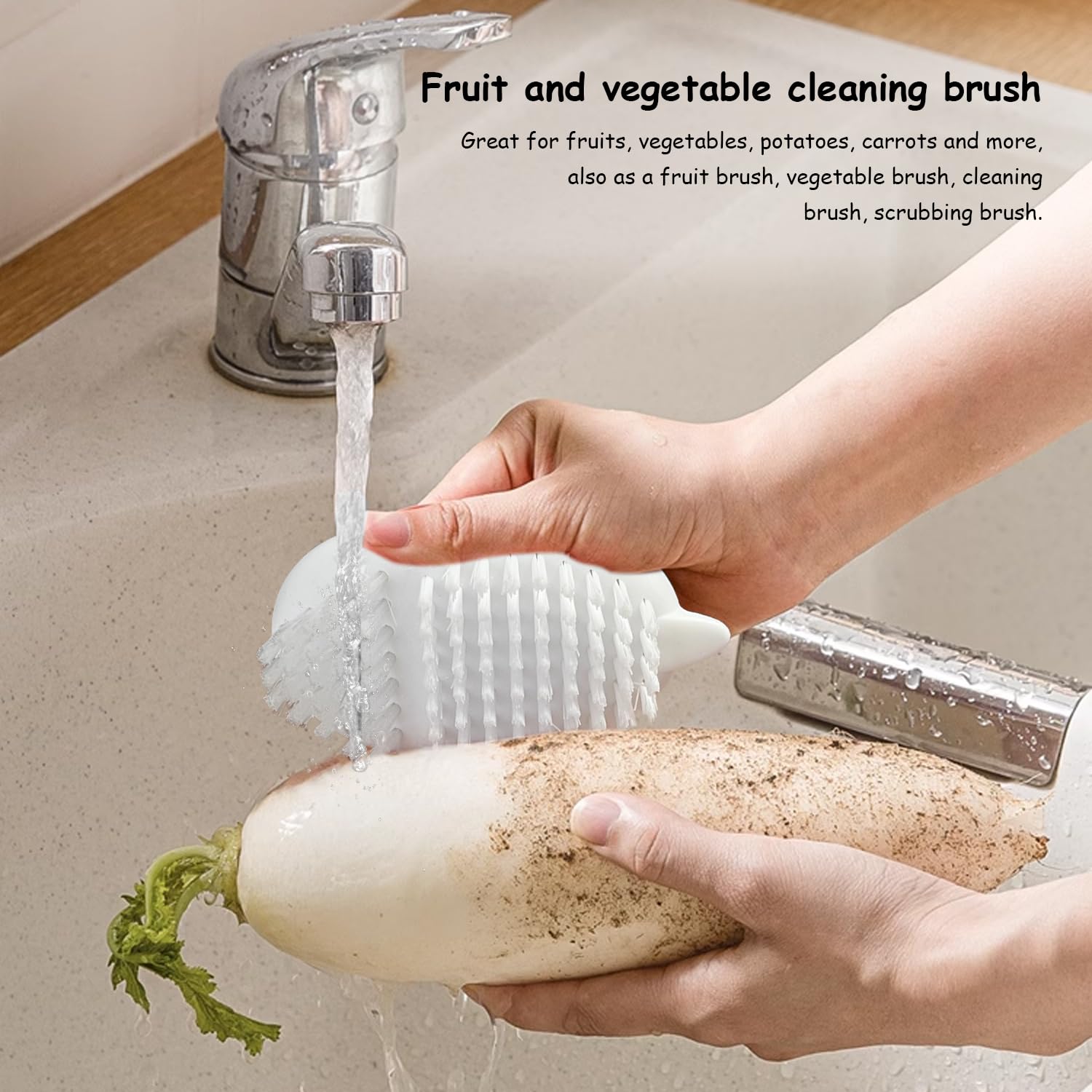 Lot de 2 brosses de nettoyage pour fruits et légumes, brosse de cuisine