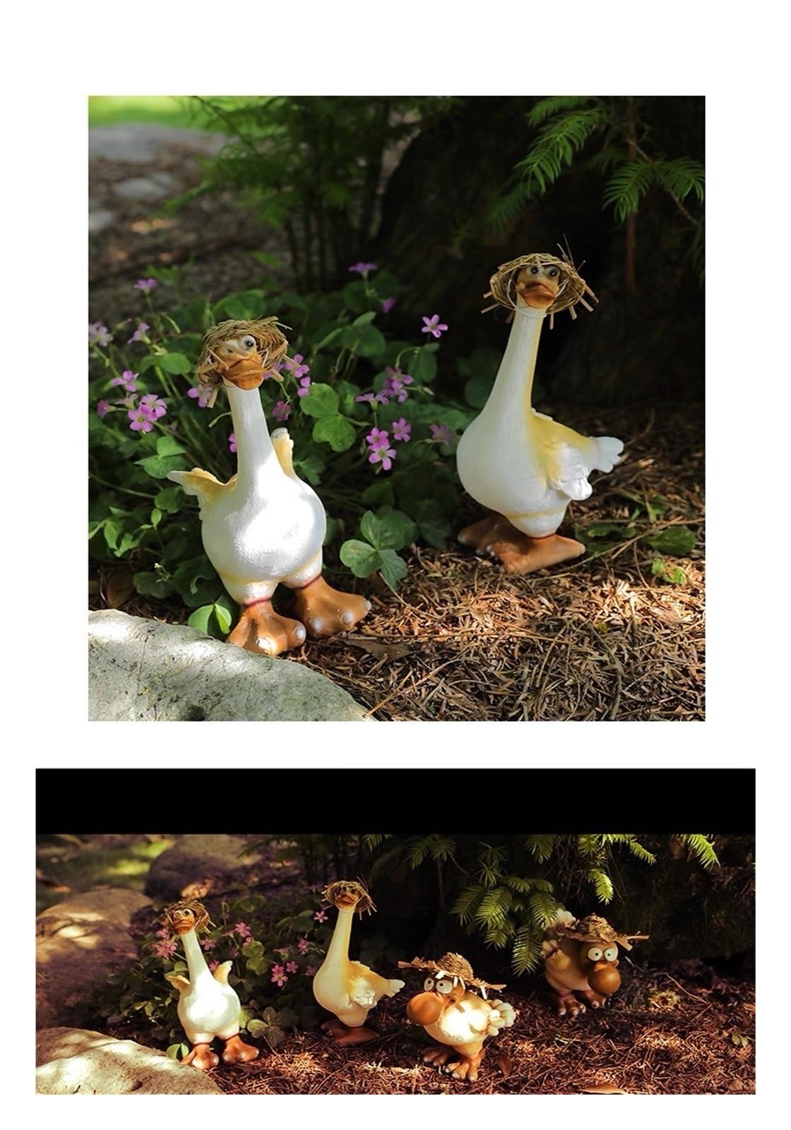 Arredo da giardino Statua da esterno Scultura giardino Anatra Animali personalizzati Artigianato Decorazione Ornamenti da esterno