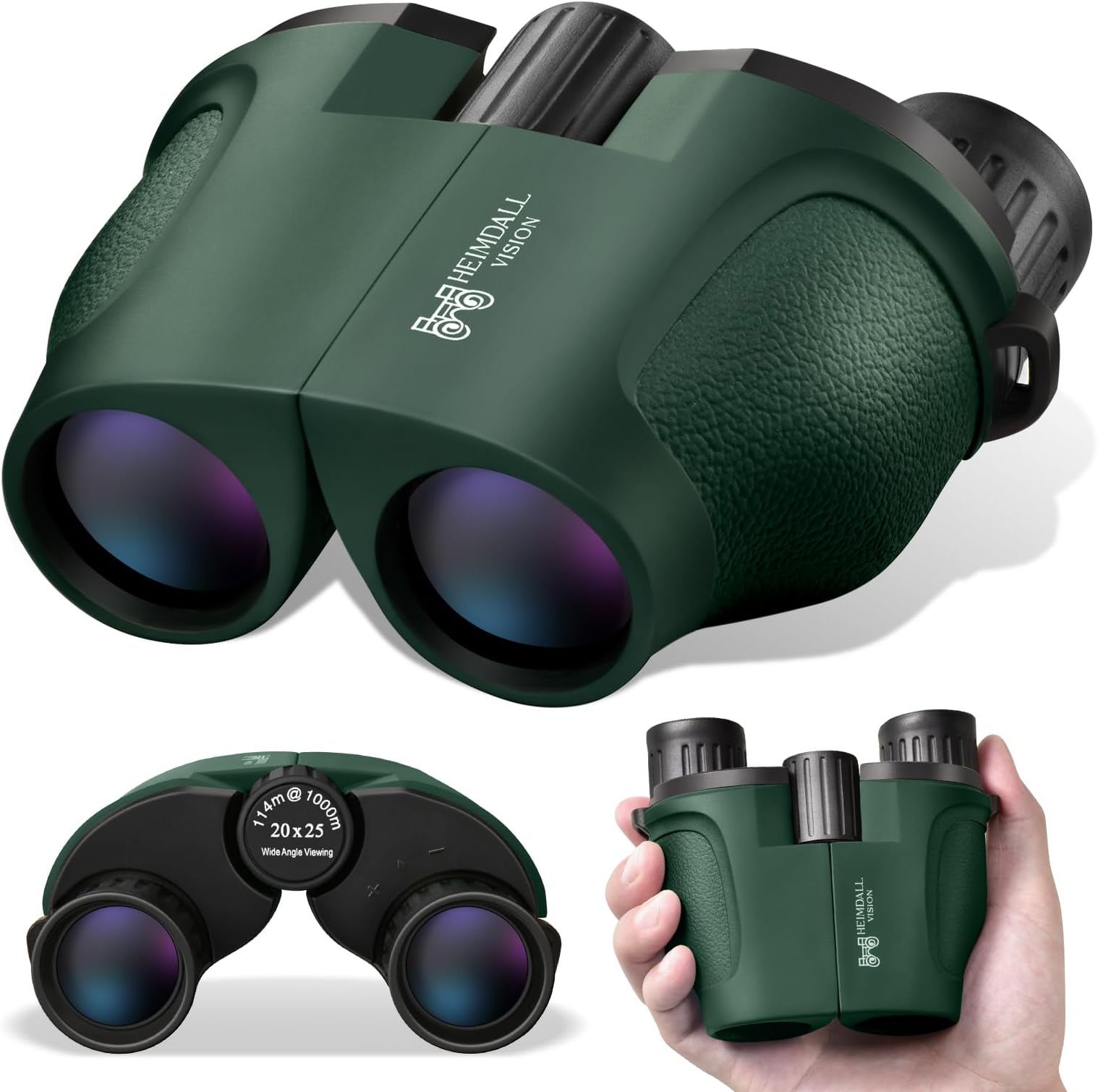 Small Compact Binoculars Adults Kids 20x25 High Powered
