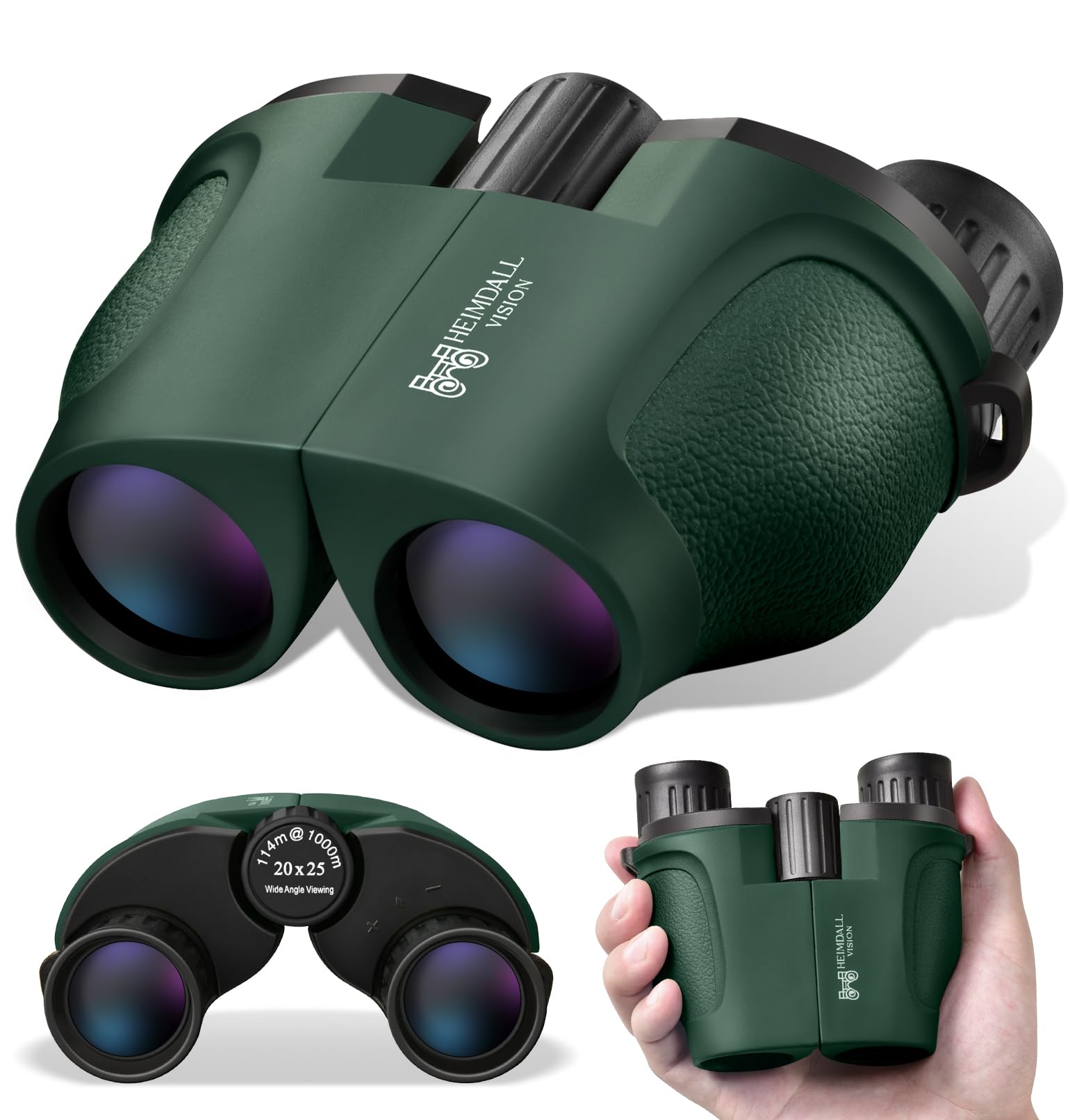 Small Compact Binoculars for Adults and Kids: 20x25 High Powered Mini Pocket for Bird Watching, Waterproof Portable Powerful, Lightweight Easy Focus for Concert, Outdoor Hiking