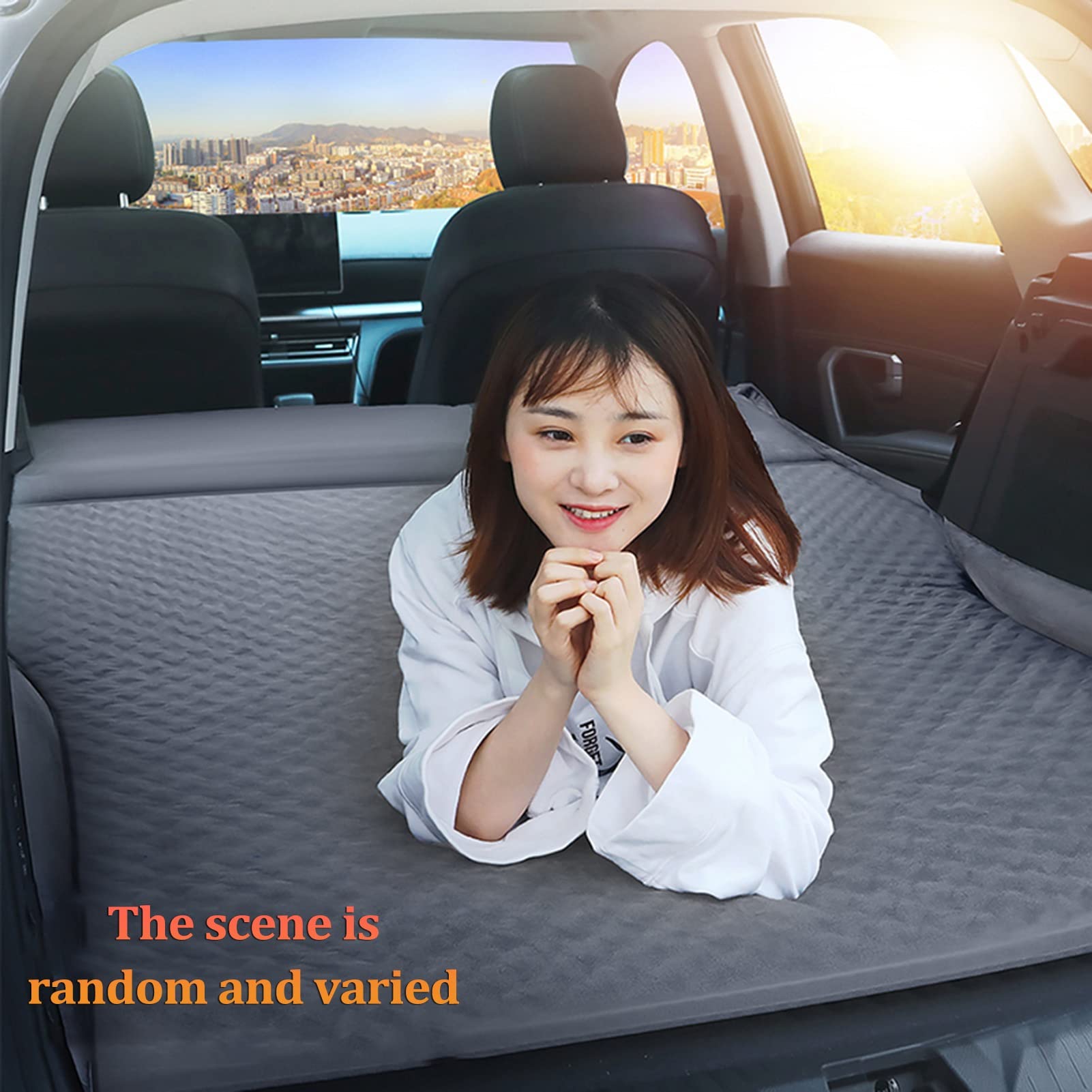 ポータブルカートラベルスリーピングマットレス、車の旅行用ベッド、v後部座席ベッド、厚くされた車 Amazon.co.jp: 車用マットレス、車の後部座席ベッド、非