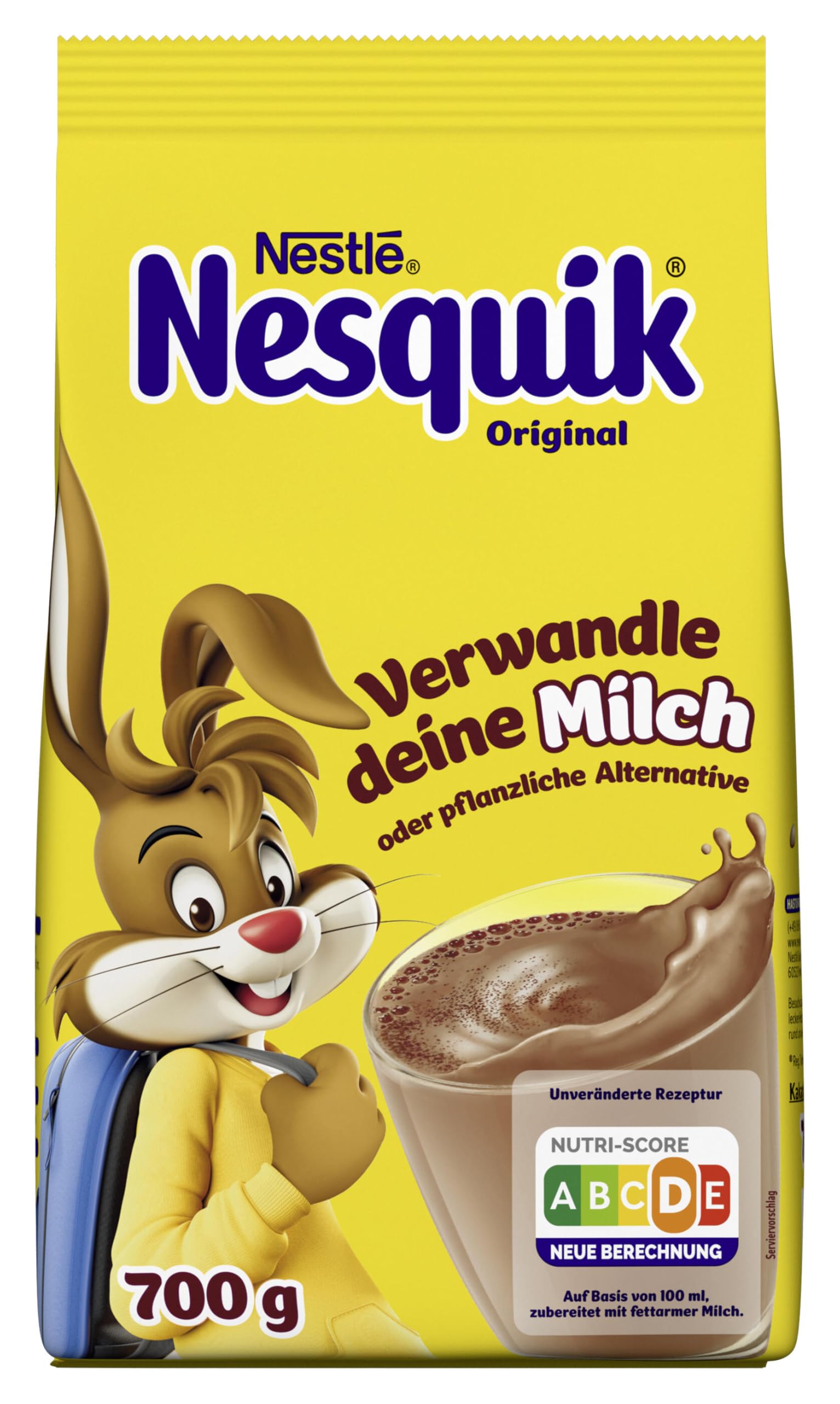 Nestlé Nesquik Original kakaohaltiges Getränkepulver, ideal Für Milchshakes & heiße Getränke, 1er Pack (1 x 700g)