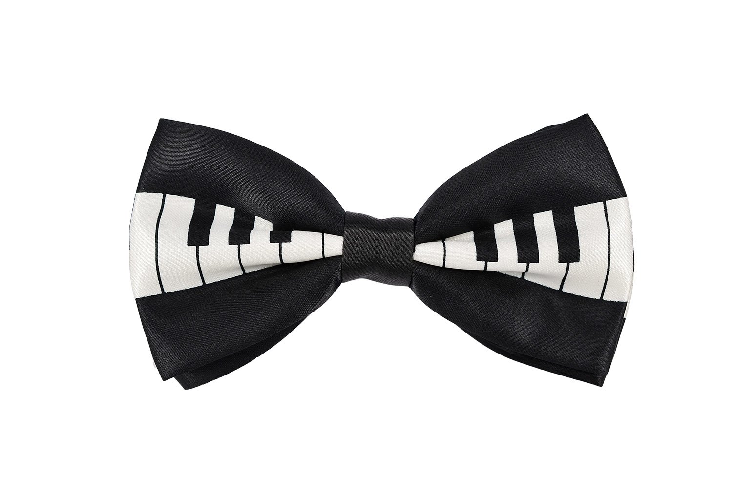 Black and White Piano Key Novelty Bowtie Bow Tie Fancy Dress Pre-Tied