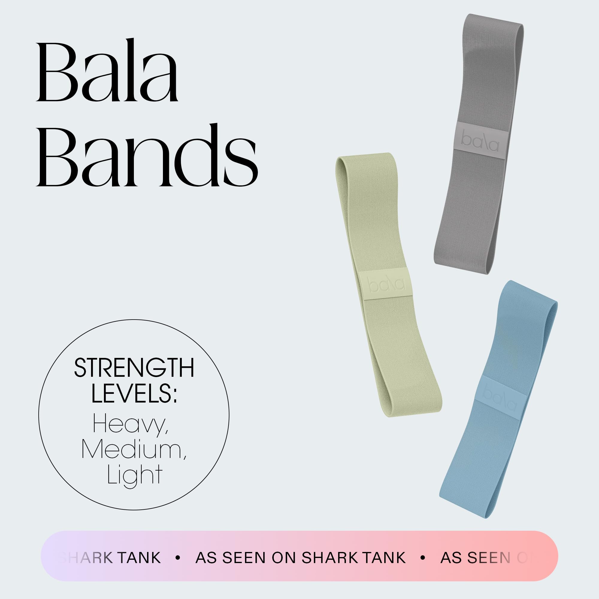 Bala Bandas de resistencia para mujeres y hombres, paquete de 3 bandas elásticas para ejercicio – Bandas de muñeca, tobillo, piernas y glúteos – Bandas de resistencia de entrenamiento para yoga,