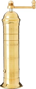 Pepper Mill Imports Atlas Pepper Mill, Brass, 7.5"