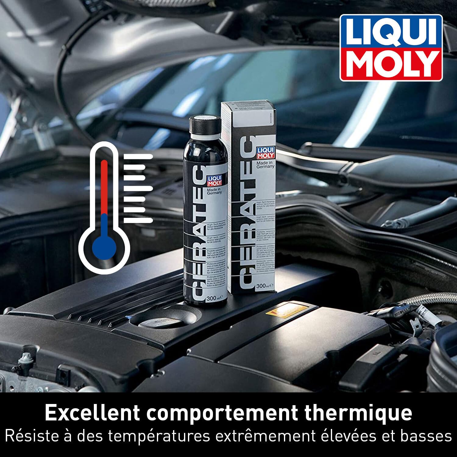 Liqui Moly Cera Tec 3721 - Additif d'huile céramique anti-usure pour moteurs essence et diesel - Fonctionnement plus silencieux, frottement réduit et consommation de carburant réduite - 300 ml