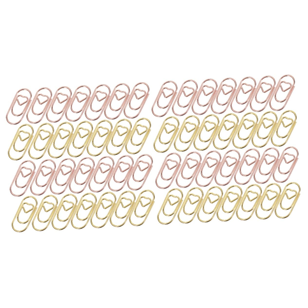 NUOBESTY 800 Stk Liebe Büroklammer Büromaterial Für Frauen Büroklammern Klein Wiederverwendbare Büroklammern Kleine Heftklammern Lesezeichen-clips Bastelklammern Niedlich Roségold Metall