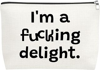 Mxrymvu Bolsa de maquillaje con cita divertid...