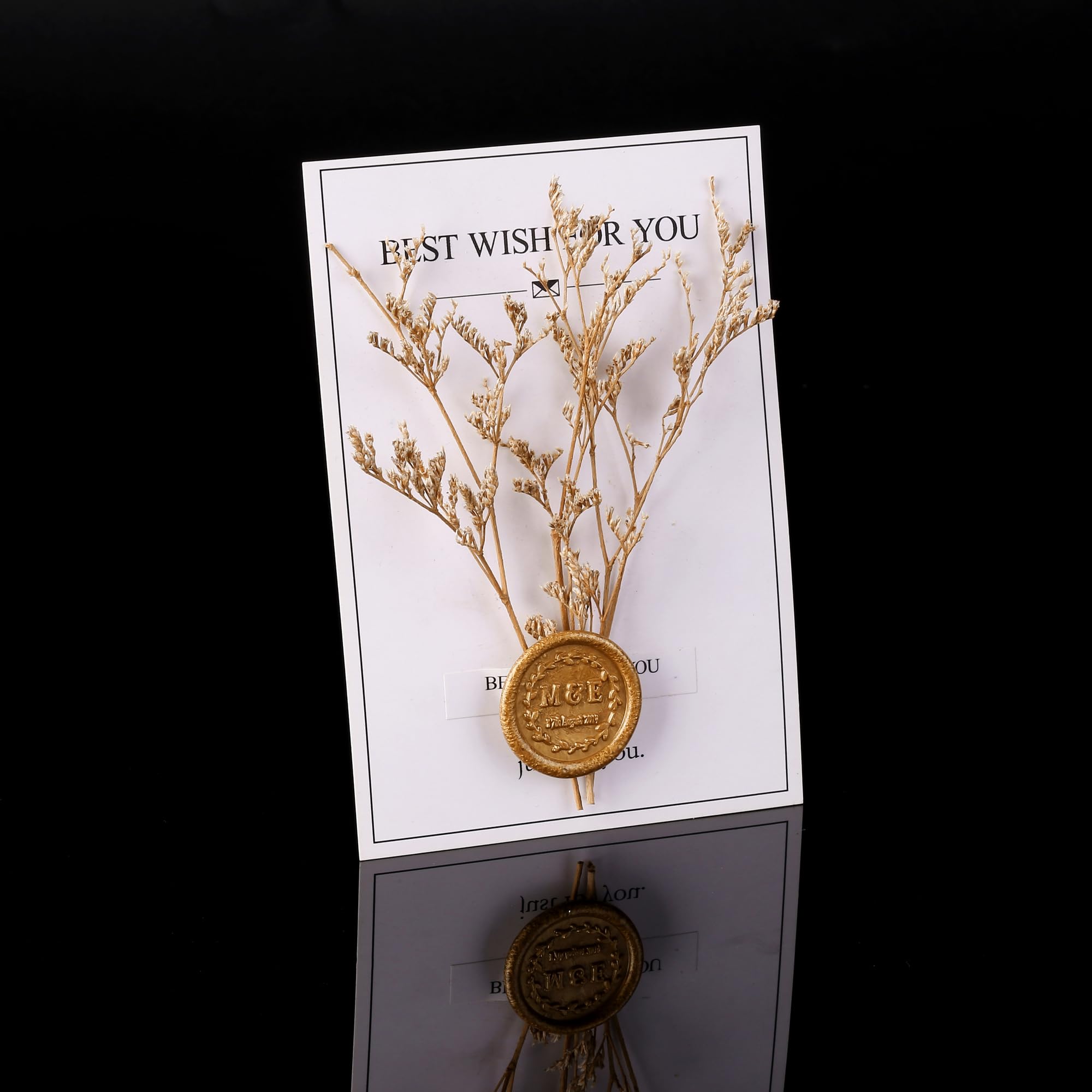 Yoption Cuentas metálicas de cera de sellado de oro antiguo, kit de 150 cuentas de sello de cera para sello de cera, cuentas de sello de cera octogonal con una cuchara de sellado de cera y 2 velas de
