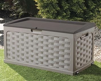 Storage Box / Garden Box / Storage Box Rattan Design Mocha Brown **Colour approx. 46 x 56 x 56 CM