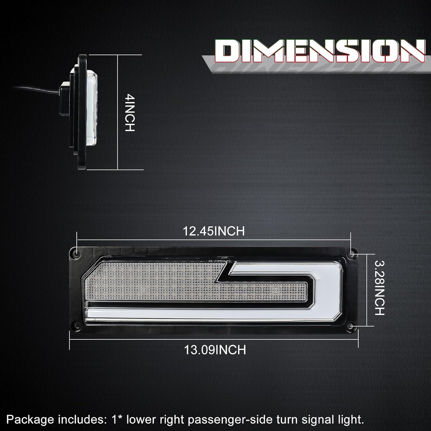 LED Amber Turn Signal Lights with Resistors Multi-Orientation Mounting Right Passenger Side Compatible with 1988-1998 Chevy GMC C/K1500 C/K2500 C/K3500 Suburban Tahoe Yukon