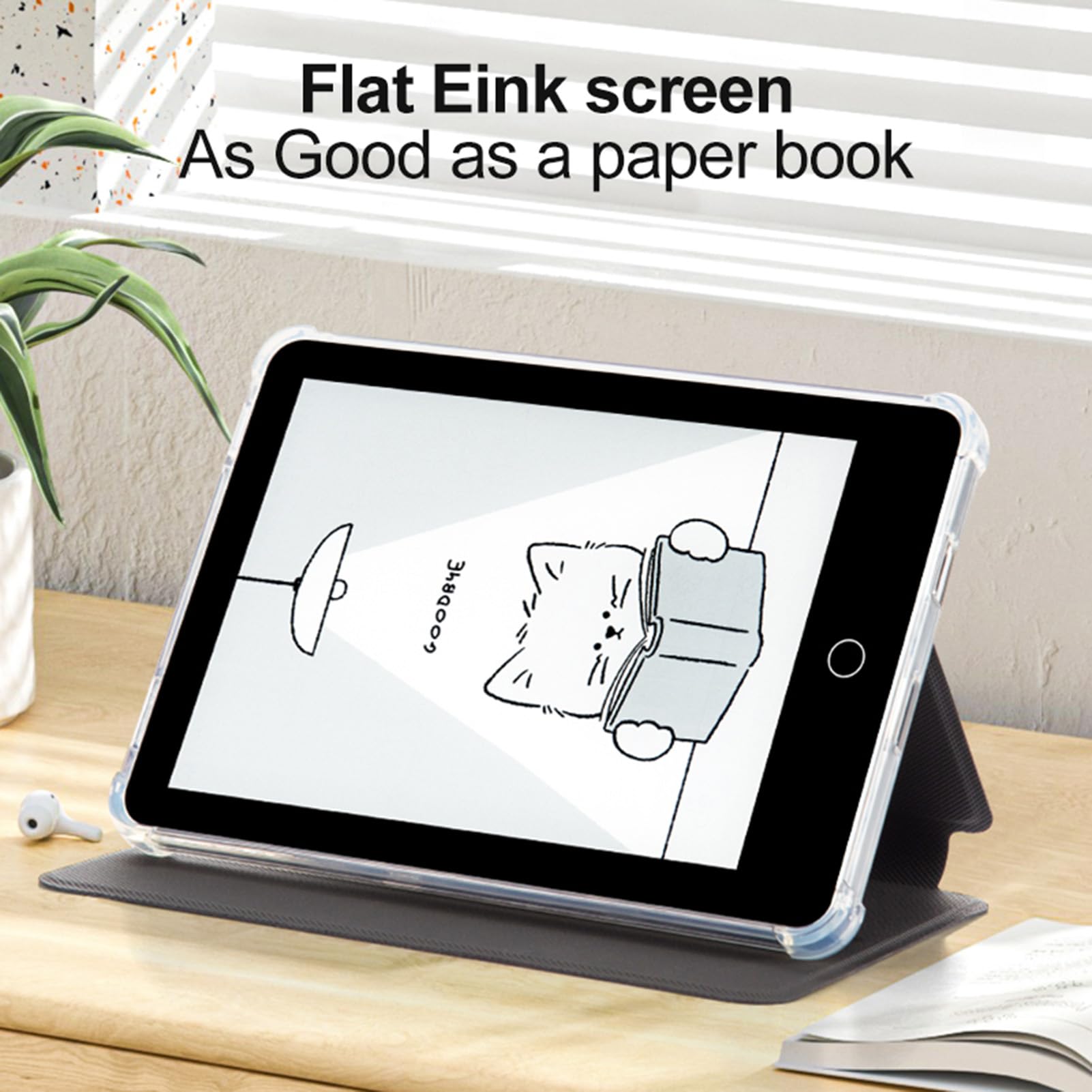6-calowy Czytnik E-booków z Ekranem z Przezroczystym Elektronicznym Atramentem o Rozdzielczości 300 DPI Przenośny Czytnik E-booków Pamięć 4+64 GB Bateria 2500 MAh Wbudowana (BLACK)
