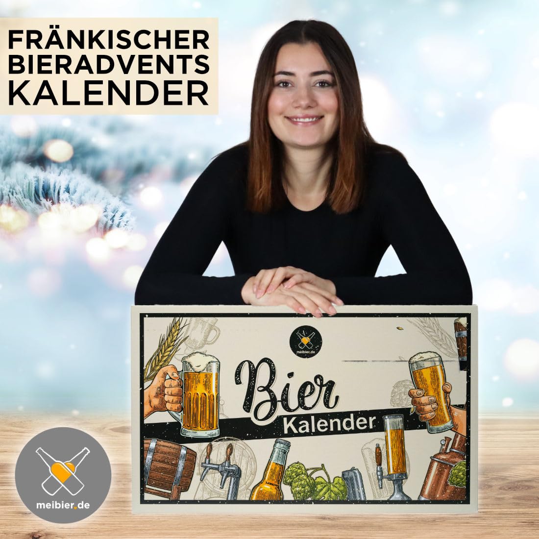 meibier Bier Adventskalender aus Bayern | Franken 24x0,5l, Bierkalender, das Biergeschenk 2026