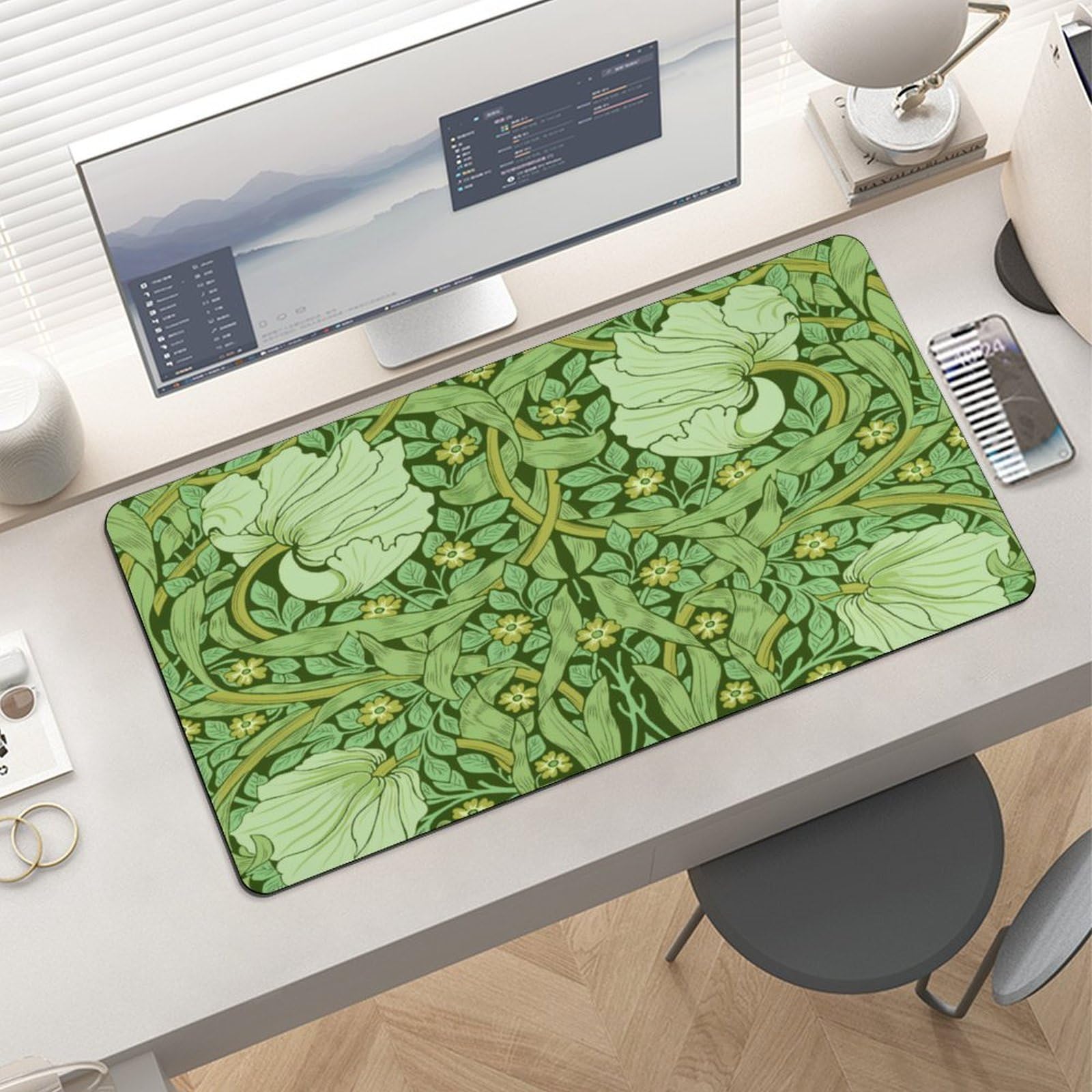 Gaming-Mauspad 'William Morris – Pimpernel', 18x22,1 Cm – Rutschfest & Wasserdicht | Für Büro & Zuhause