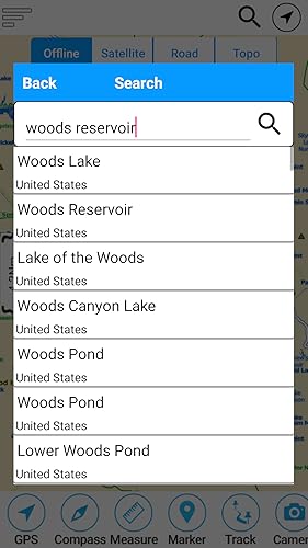 Woods Reservoir - Tennessee Offline Fishing Charts