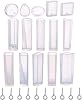 TecUnite 15 Pieces Resin Molds Silicone Pendant Mould for Jewellery DIY and 100 Pieces Eye Screw