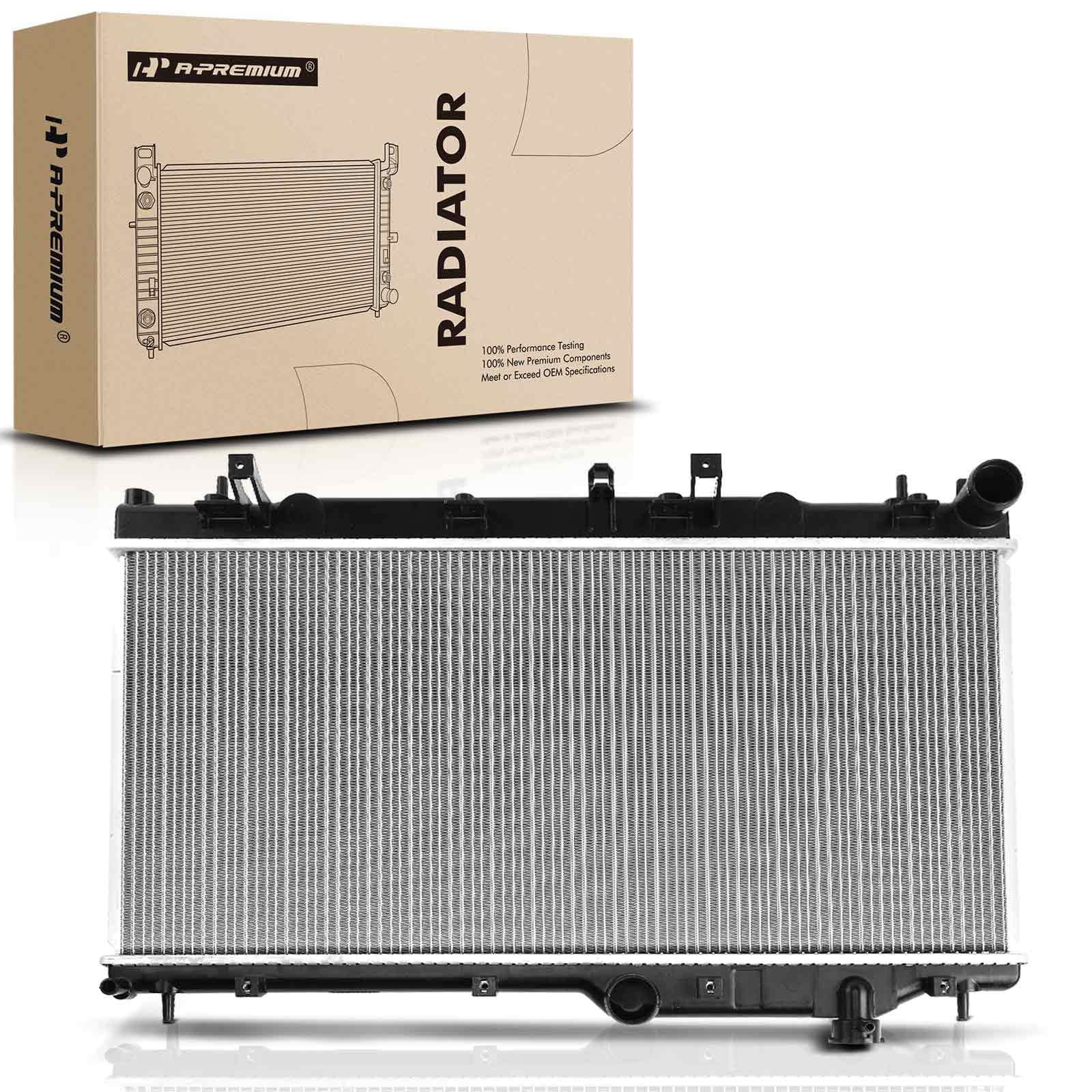 Photo 1 of A-Premium Engine Coolant Radiator Assembly Compatible with Subaru Impreza 2008 2009 2010 2011 2012 2013 2014 H4 2.5L Turbocharged, Manual Transmission, Replace# 45119FG010