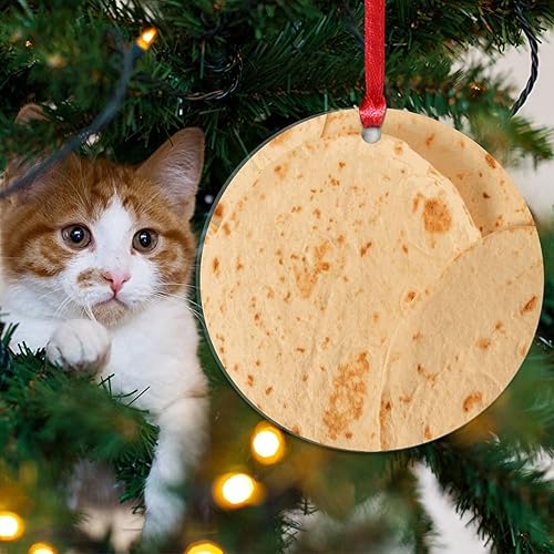 Miniatura 4 de Adornos de tortilla mexicana, suministros de fiesta de Navidad, decoración de cocina, tortillas de alimentos, burrito, decoración de árbol de