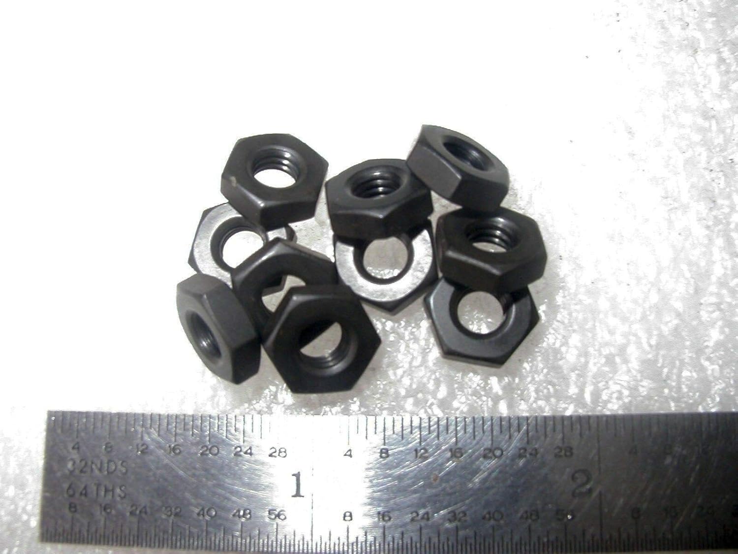 Hard to find - 8-32 Plain 11/32" HEX Nuts Black Oxide Alloy Steel - 100 pcs Quality Metal Fast