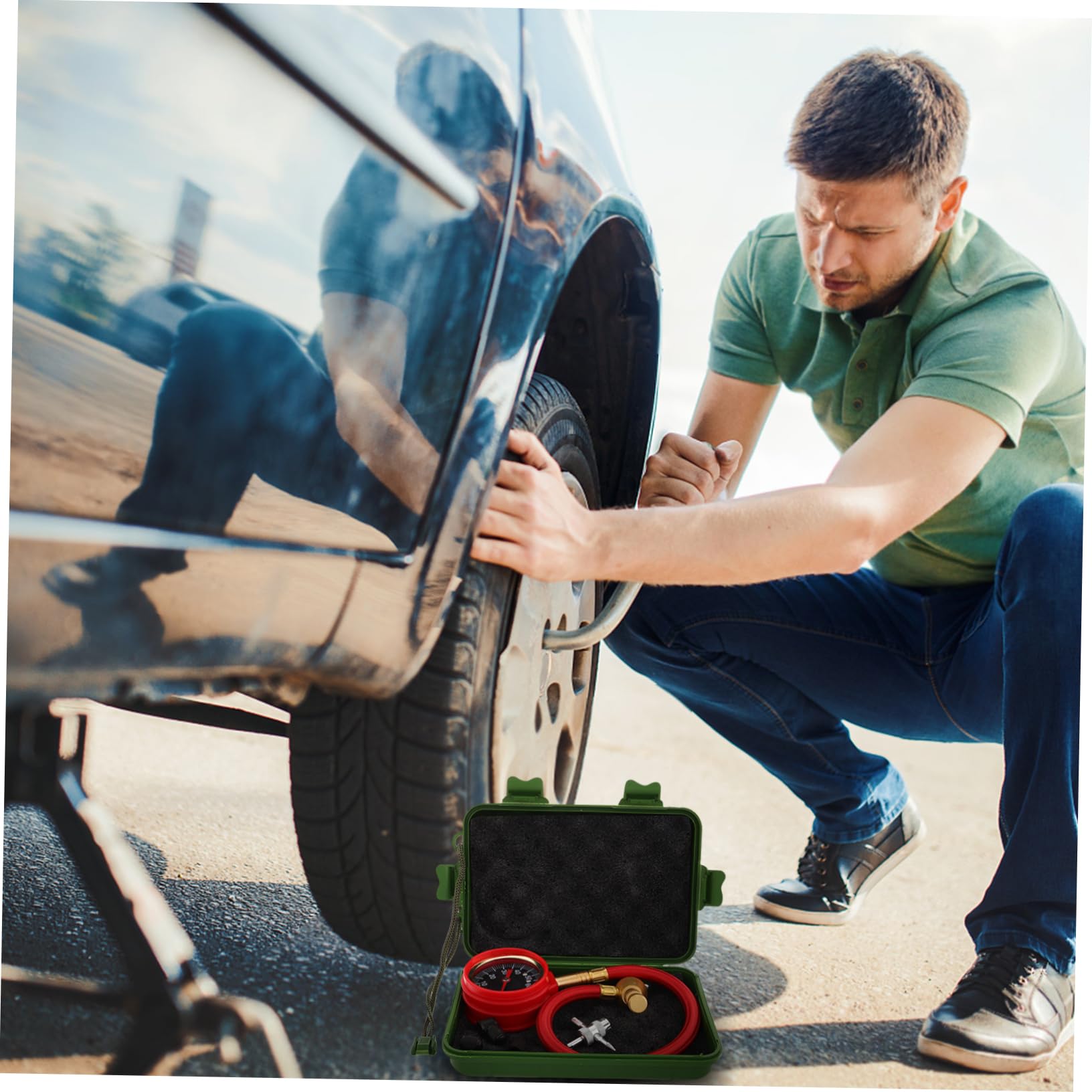 Ciieeo Manometro Per Pneumatici Per Auto Quadrante Precisione Strumento Misurazione Della Pressione Meccanico Accessorio Per Auto