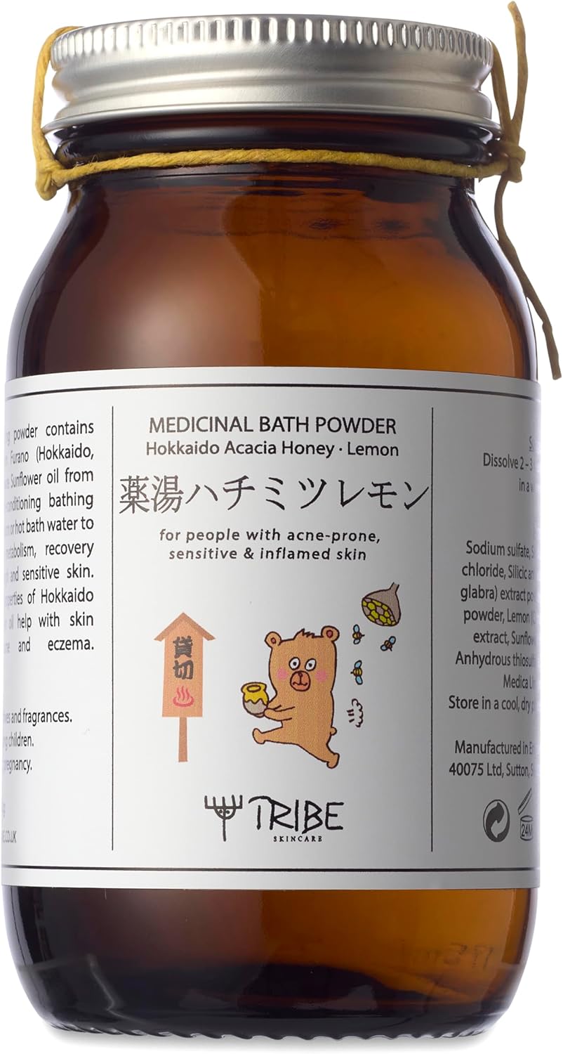 Japanese Bath Powder with Hokkaido Acacia Honey & Lemon for People with Acne-Prone, Sensitive and inflamed Skin