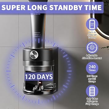 Automatic Toothpaste Dispenser,Wall Mounted Electric Toothpaste Dispenser for Kids and Adults,Toothpaste Squeezer with Adjustable Toothpaste Dispensing Volume for Bathroom (Black)