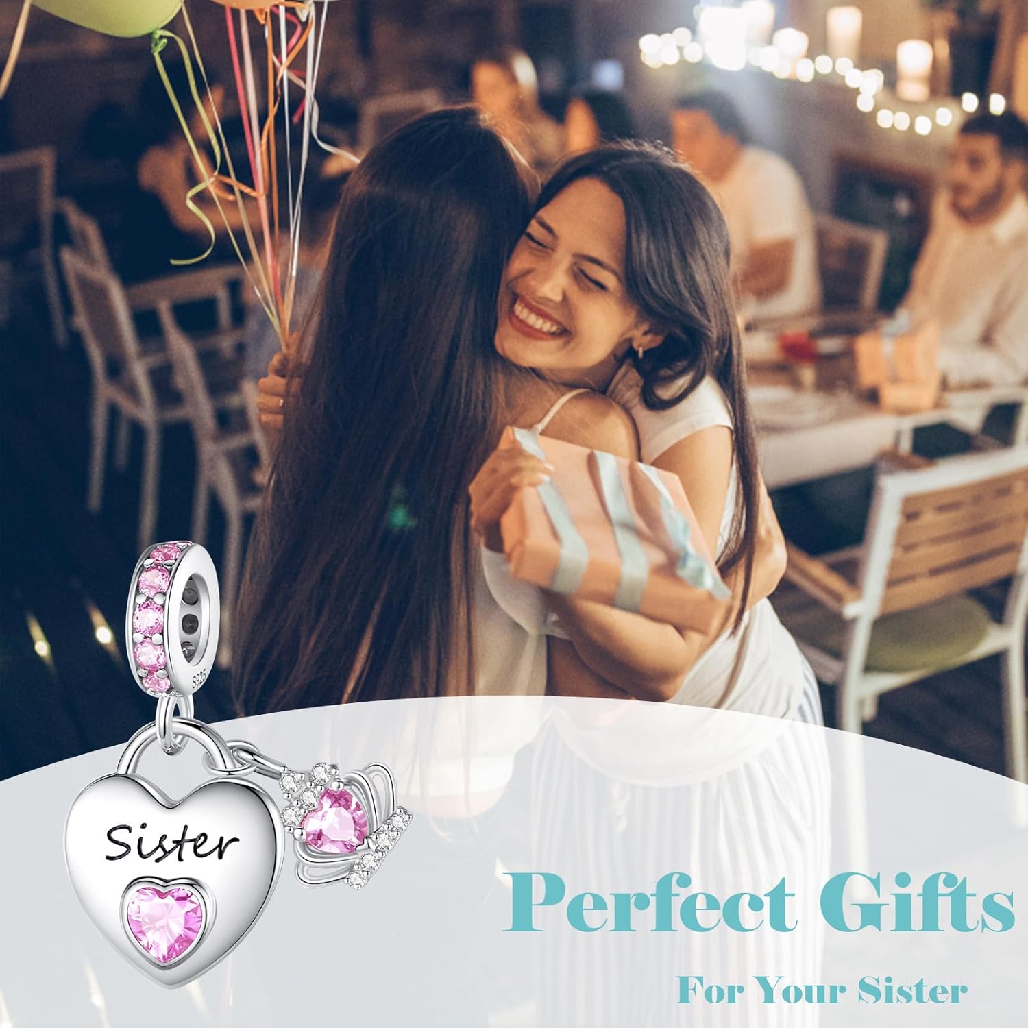 Family Charms for Charms Bracelet: 925 Sterling Silver Heart Dangle Charms for Bracelets and Necklaces, Birthday Mother's Day Christmas Jewelry Gifts For Women. - Image 2