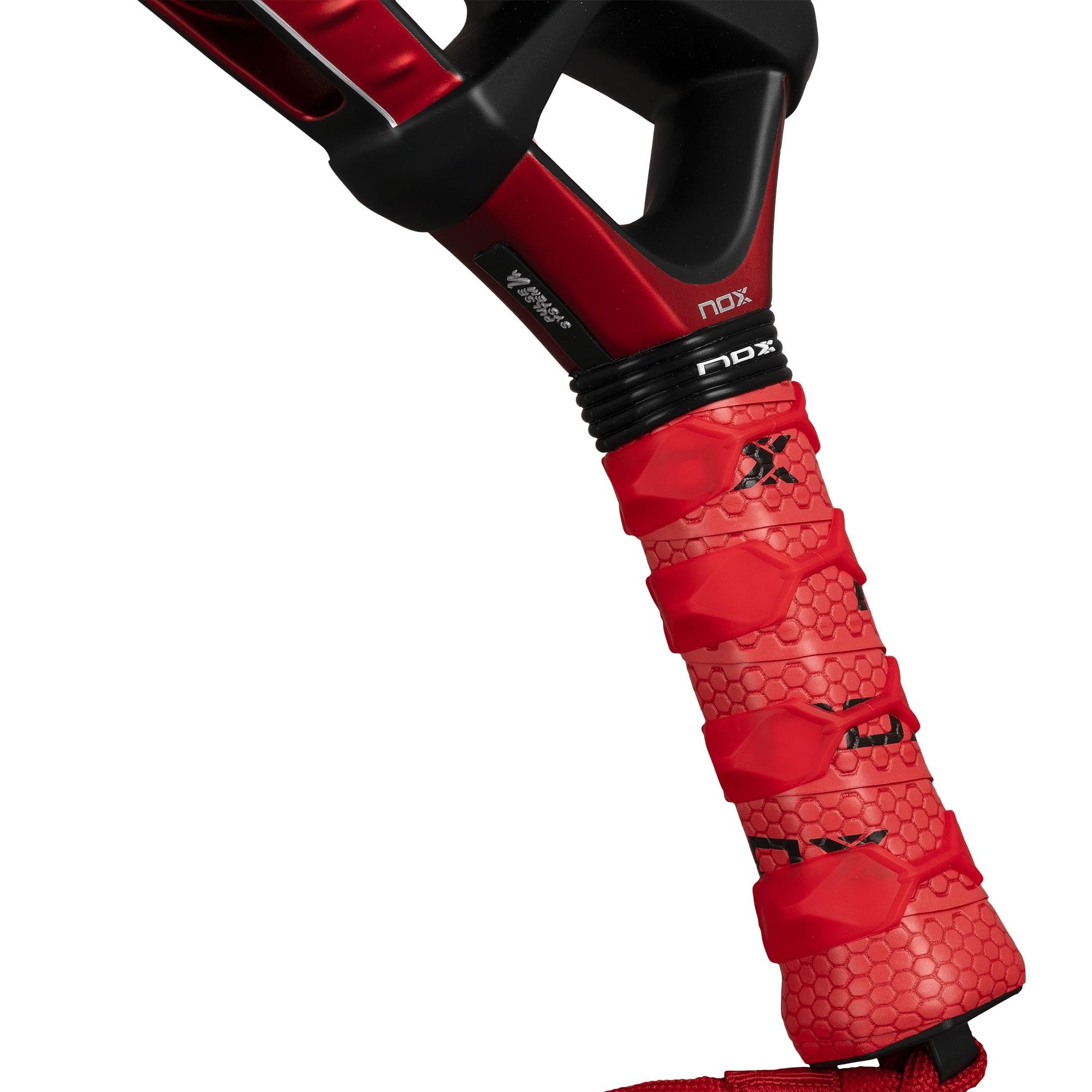 Nox Edu Alonso EA10 Ventus Hybrid 12K Xtrem Padel Rakieta, Czerwony/Czarny