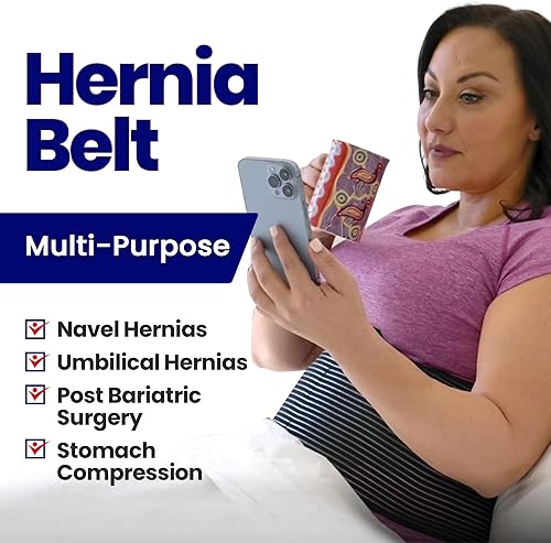 Miniatura 4 de Cinturón de hernia para hombres o mujeres  Cinturón de soporte de cintura inferior para hernias umbilicales y hernias de ombligo con almohadilla