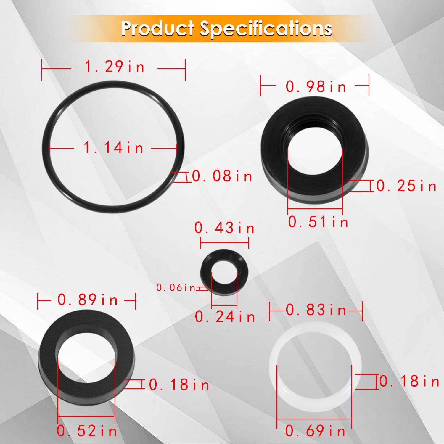 34262 Seal Kit for CAT Pump 66DX 6DX Pumps 6DX35G1I 6DX40G1I 66DX30G1I 66DX35G1I 66DX40G1I Model Pressure Washer Pump