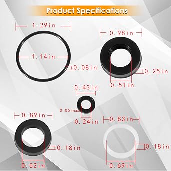 34262 Seal Kit for CAT Pump 66DX 6DX Pumps 6DX35G1I 6DX40G1I 66DX30G1I 66DX35G1I 66DX40G1I Model Pressure Washer Pump