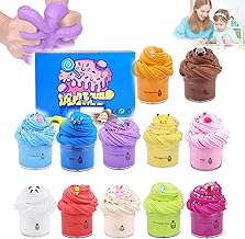 Super Clay Diy Soft & Squishy Clay Scented Sensory Clays, Gettoreach Diy Soft Clays, Butter Kit for Girls and Boys, Party Gift, Non Sticky Stretchy Fluffy Reusable Expandable(9pcs-Mix*70ml) (12PCS-50)