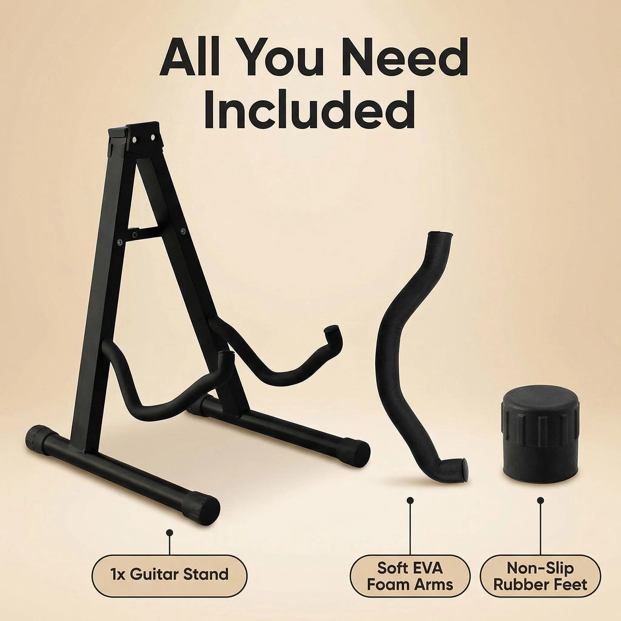 CAIHONG A-Frame Faltbarer Gitarrenständer für alle Gitarren Akustikgitarre Ständer, E-Gitarrenständer, Bass Gitarrenständer