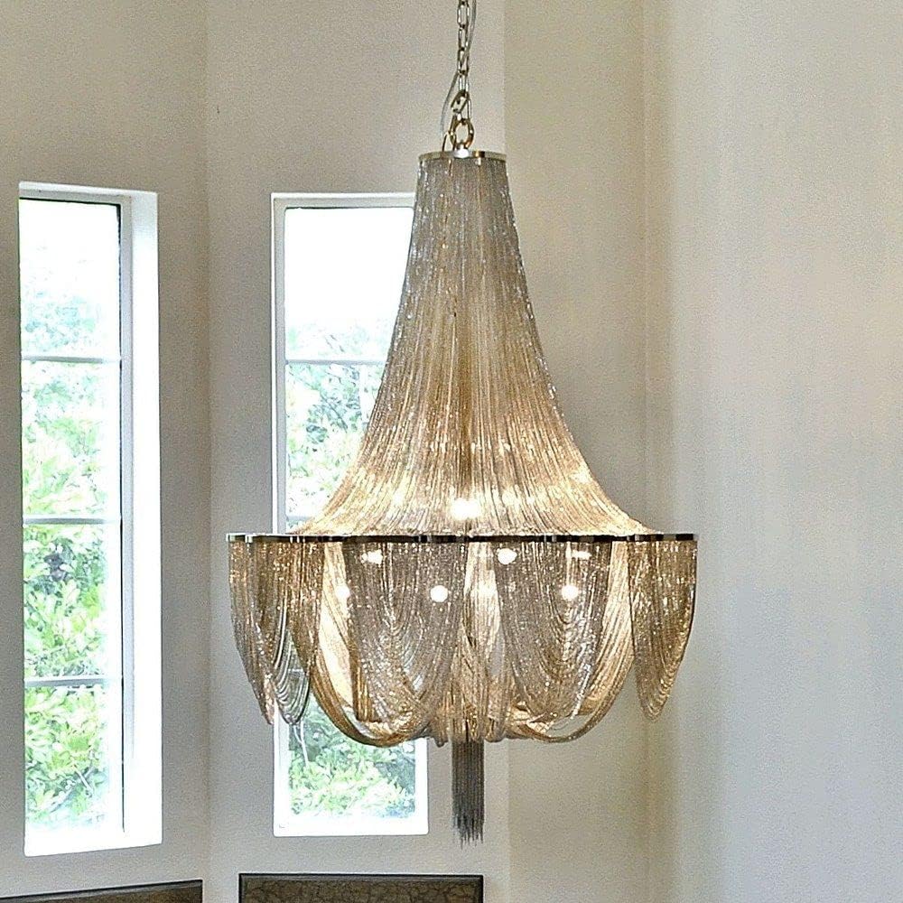 Maxim Lighting Chantilly 6-Light Chandelier | Polished Nickel Finish | Modern Indoor Light Fixture | Ideal for Dining Rooms & Entryways | Dimmable | Home Decor Ceiling Fixture | 21464NKPN