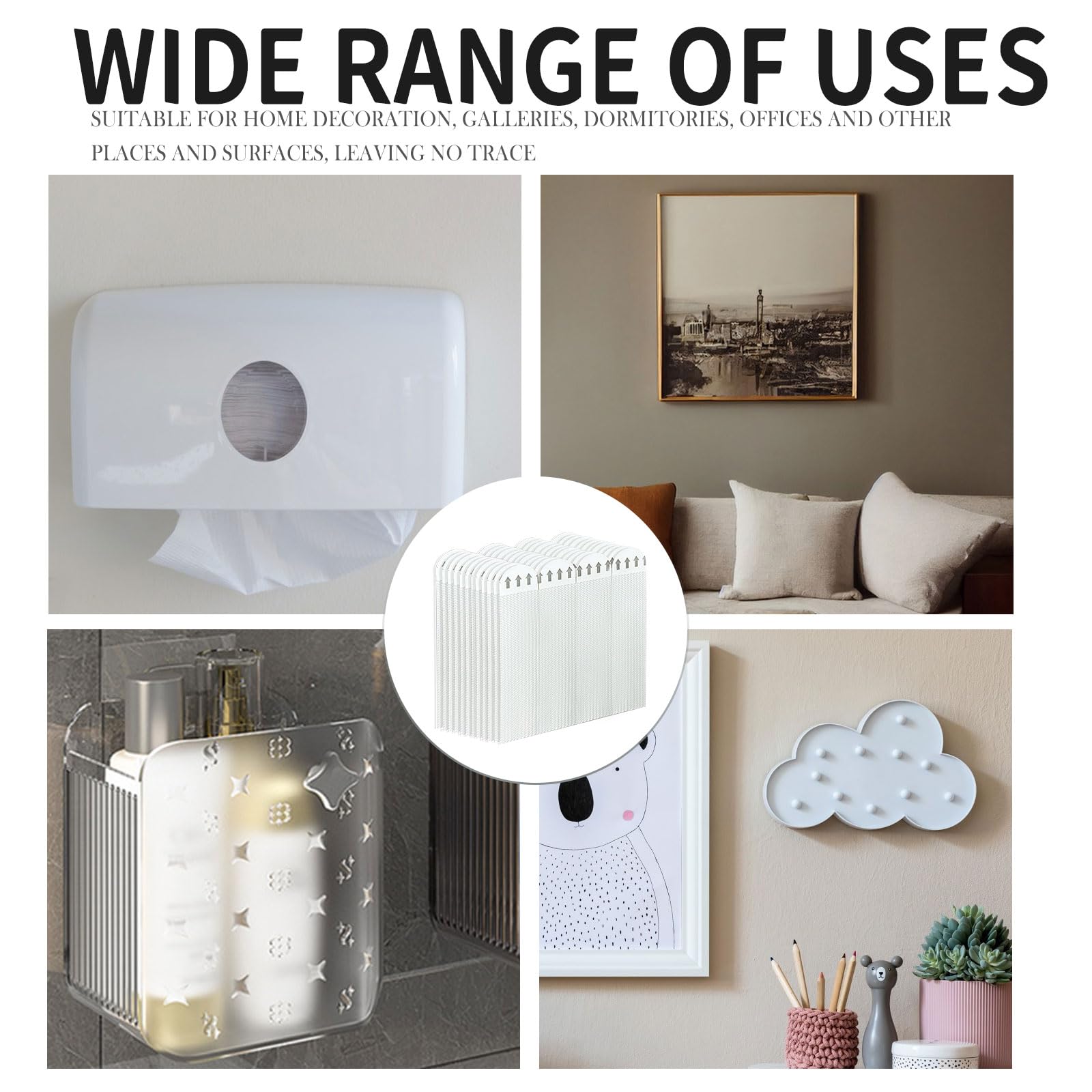 Bandelettes Adhésives Command - Lot 48 Paires - Accrochage Sans Trace Décoration Murale Amovible