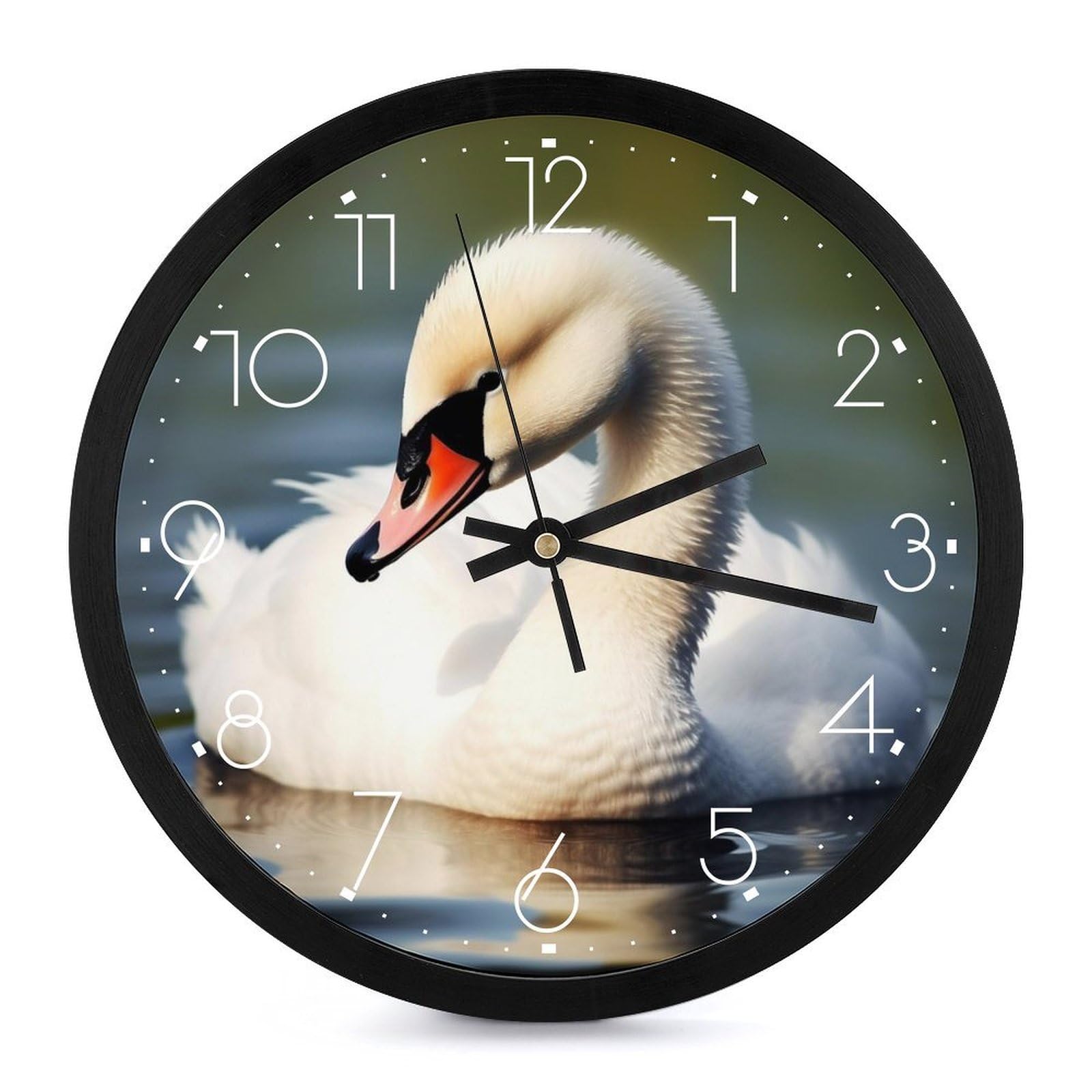 Horloge murale numérique décorative moderne de 25,4 cm ronde