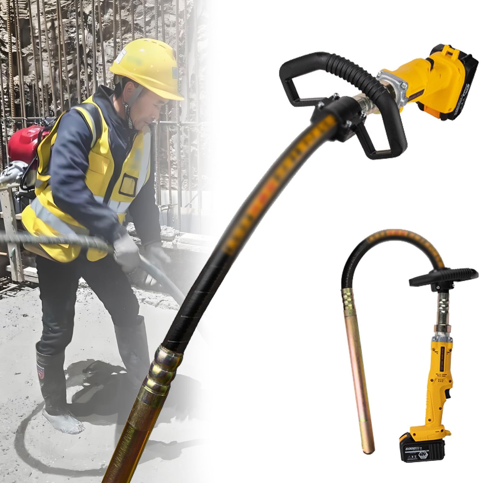 Vibrateur à béton électrique puissant de 500W pour éliminer les bulles d'air