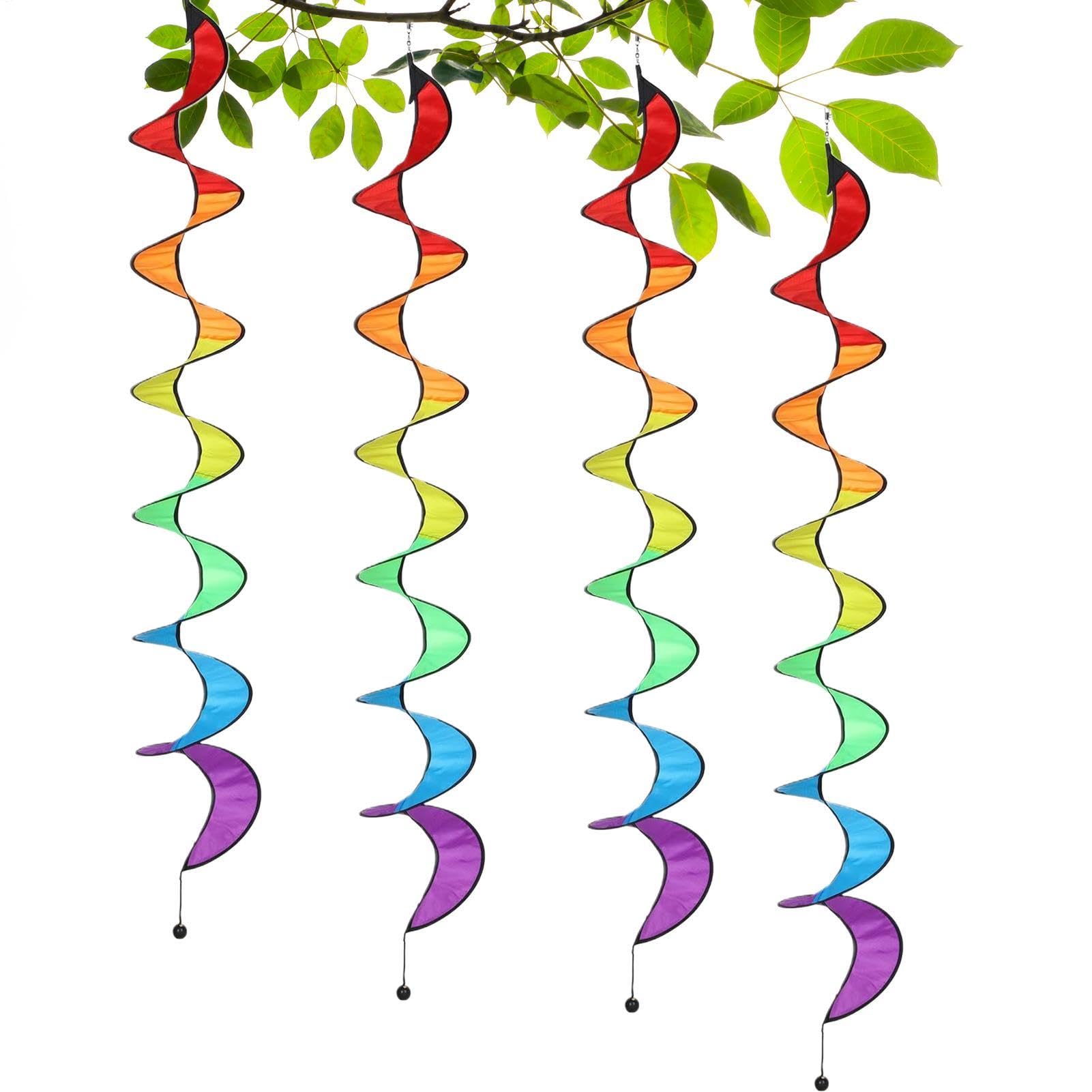 Catavientos coloridos de diseño en espiral para decoración de bodas al aire libre
