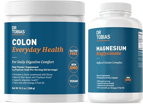 Dr. Tobias Colon Everyday Health & Magnesium Bisglycinate - Digestive Comfort and Support for Muscle & Bone Health, Vegan, Non-GMO
