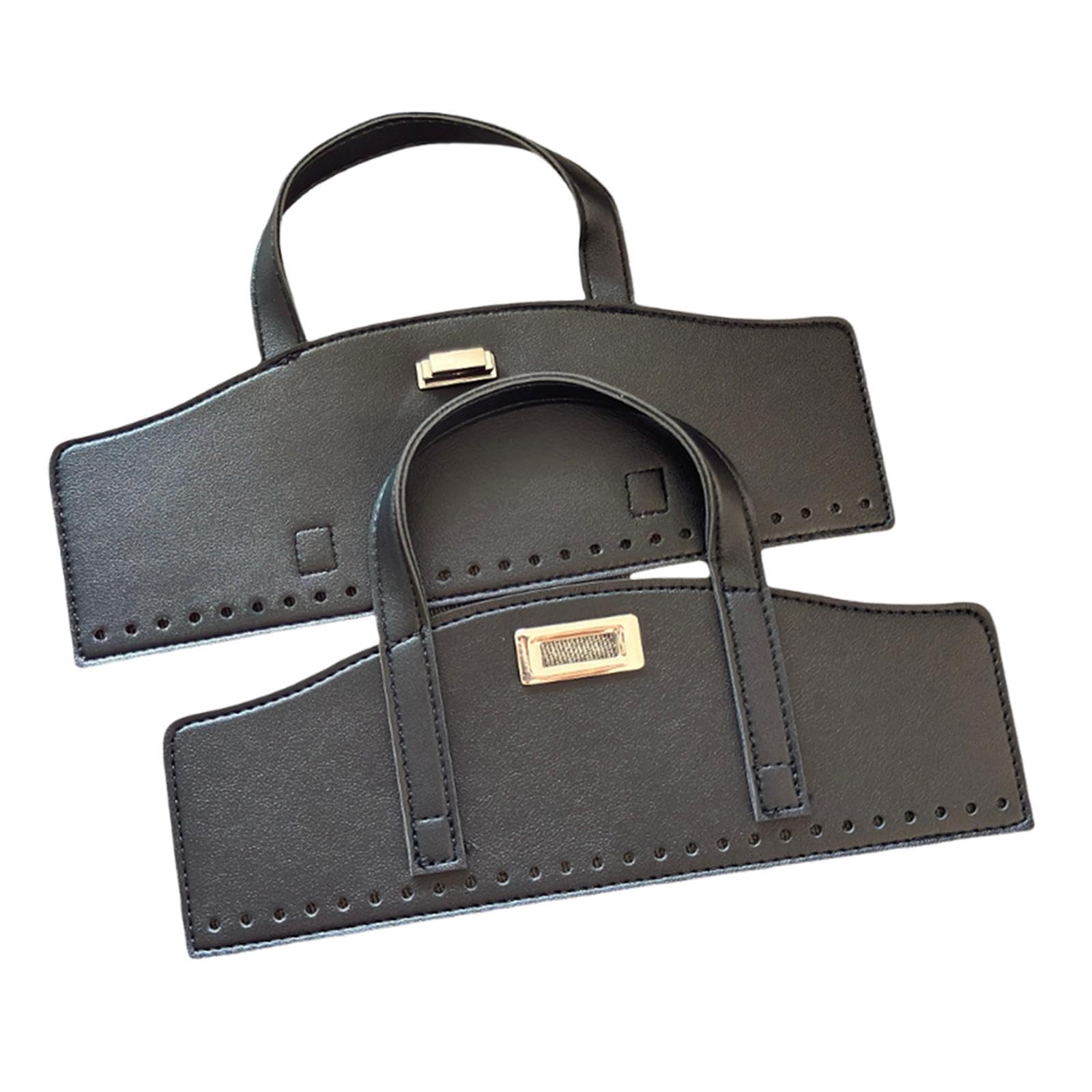 PU Leather Bag Straps with Turn Lock for Splicing with Holes Handbag Handles Black-image-48